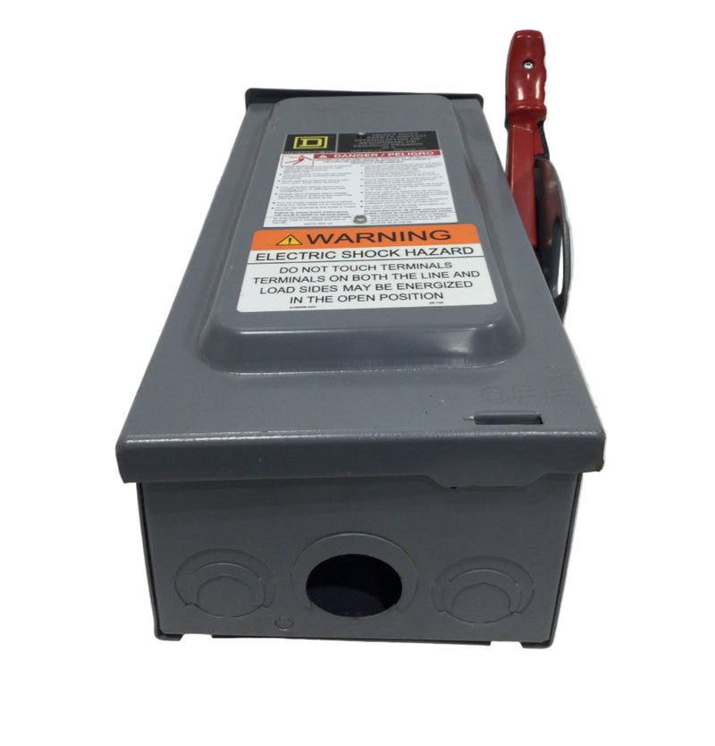 Square D HU361RB 30 Amp 3 Phase 600V Non-Fused Safety Switch 15" x 7 1/2"