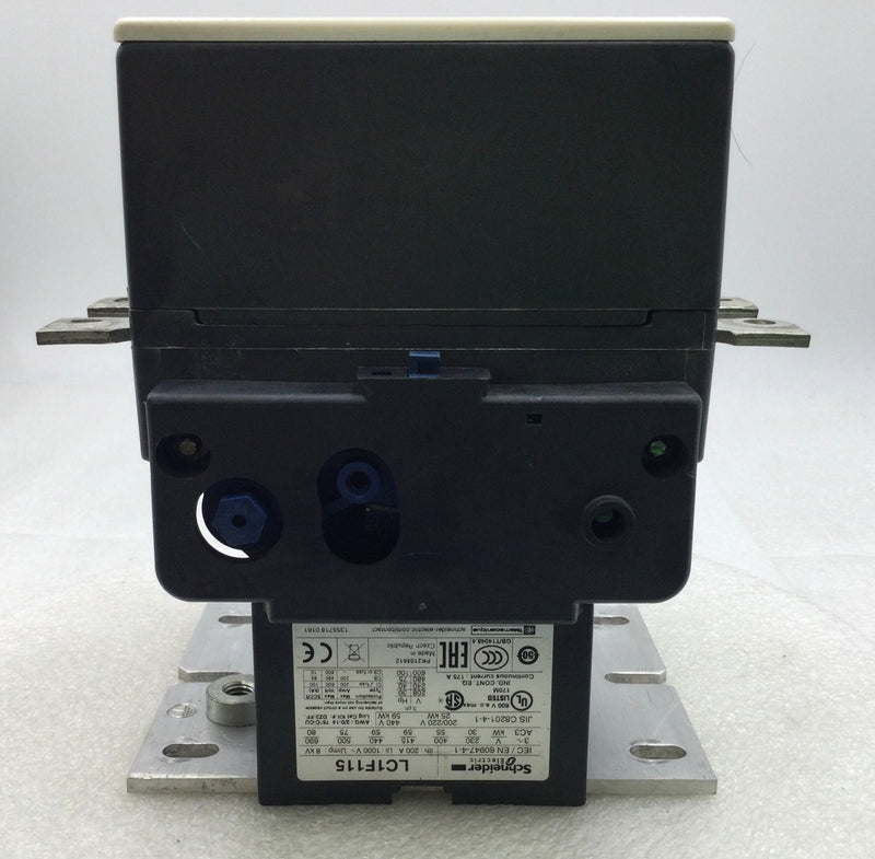 Schneider Electric LC1F115 200 Amp 3 Pole 600V Magnetic Contactor