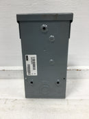 Square D HOM2-4L50R 50 Amp 2 Space 120/240V Disconnect Enclosure 9 1/2" x 5 1/4"