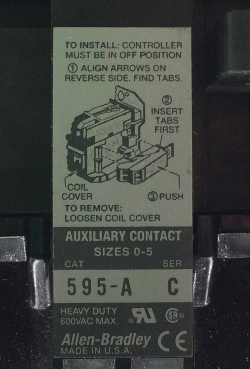 Allen-Bradley 500F-DOD930 90 Amp 3-5 Pole 600V Contactor Coil