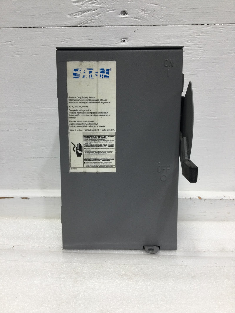 Eaton/Cutler-Hammer DG321NRB 30 Amp 3 Phase 240V Safety Switch 10 7/8" x 6 3/4"