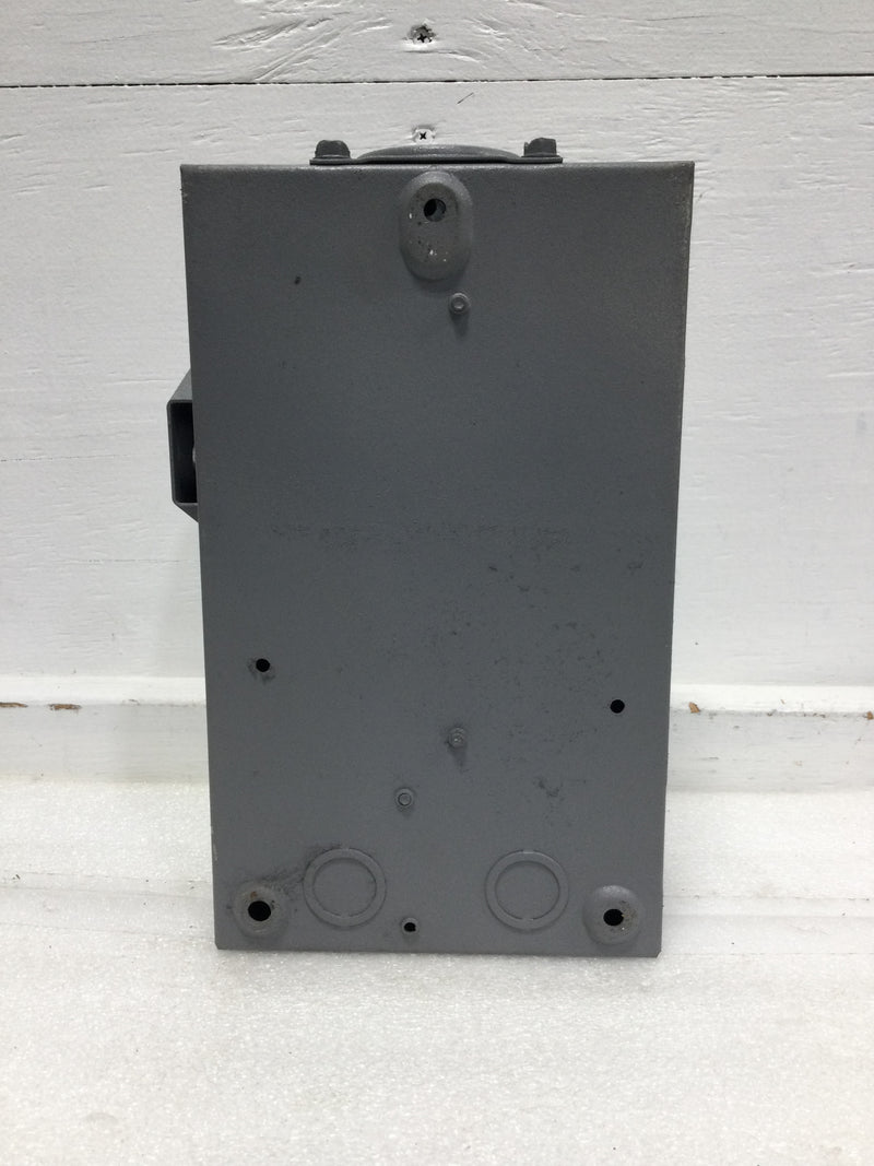 Eaton/Cutler-Hammer DG321NRB 30 Amp 3 Phase 240V Safety Switch 10 7/8" x 6 3/4"