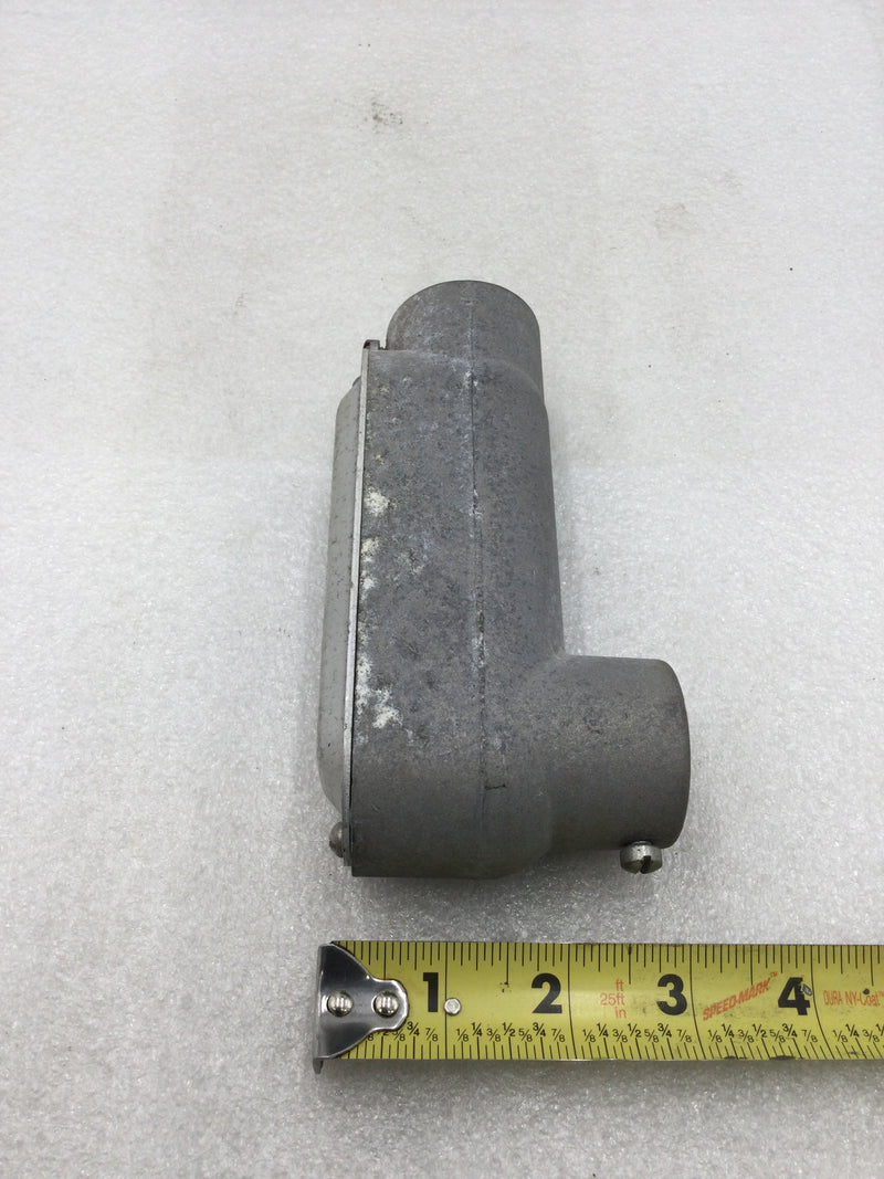 Bridgeport LB-1 1" EMT LB Aluminum Conduit Body with Set Screw Connection