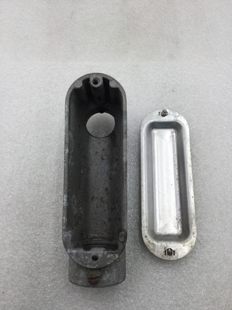 Bridgeport LB-1 1" EMT LB Aluminum Conduit Body with Set Screw Connection