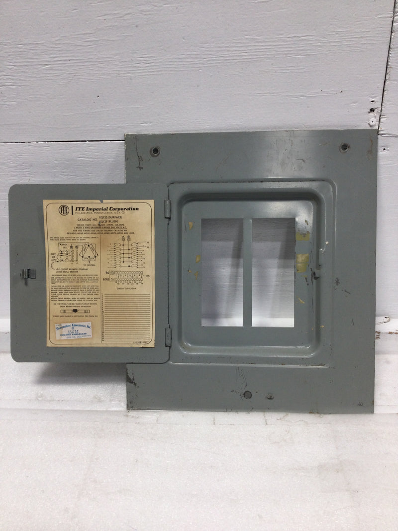 ITE EQ12S/F 125 Amp 12 Space 120/240V Panel/Door Only 15 1/8" x 13 1/2"