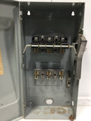 ITE SN-423 100 Amp 3 Pole 240 VAC Vacu-Break Fusible Safety Switch 7.5-30 HP