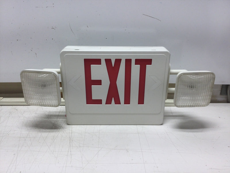 Cooper Lighting/Sure-Lites AP70RWHDHSQ Combo LED Emergency/Exit Light 120/277 VAC with Battery Backup