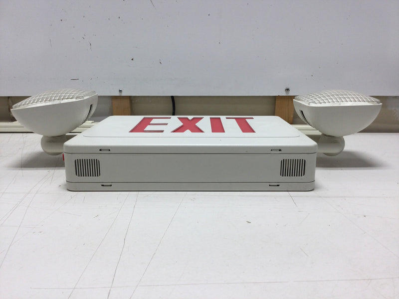 Cooper Lighting/Sure-Lites AP70RWHDHSQ Combo LED Emergency/Exit Light 120/277 VAC with Battery Backup