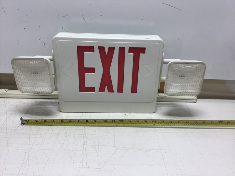 Cooper Lighting/Sure-Lites AP70RWHDHSQ Combo LED Emergency/Exit Light 120/277 VAC with Battery Backup