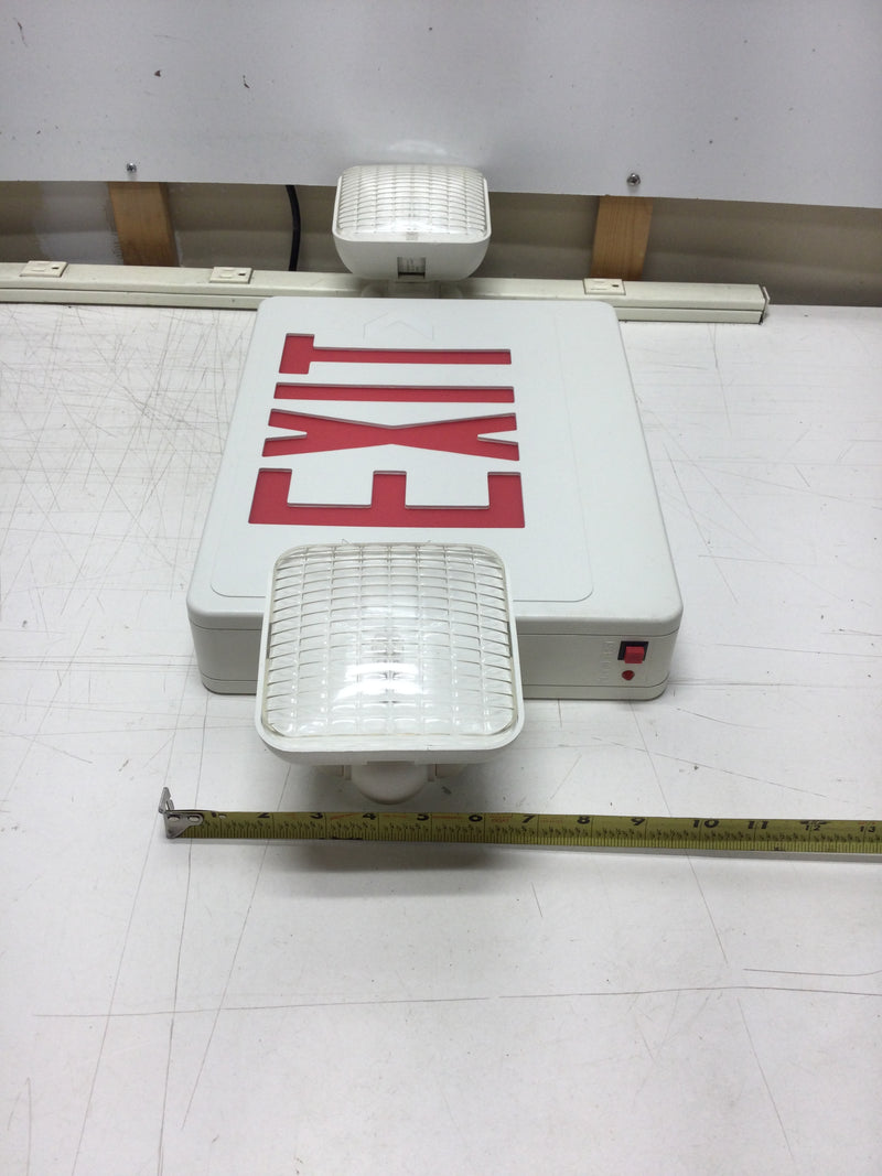 Cooper Lighting/Sure-Lites AP70RWHDHSQ Combo LED Emergency/Exit Light 120/277 VAC with Battery Backup