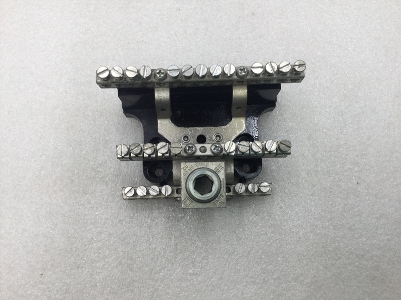 40 Position 4-14 AWG Triple Stack Neutral Grounding Bar 3 1/4" x 5"