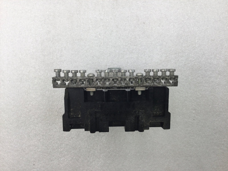 40 Position 4-14 AWG Triple Stack Neutral Grounding Bar 3 1/4" x 5"