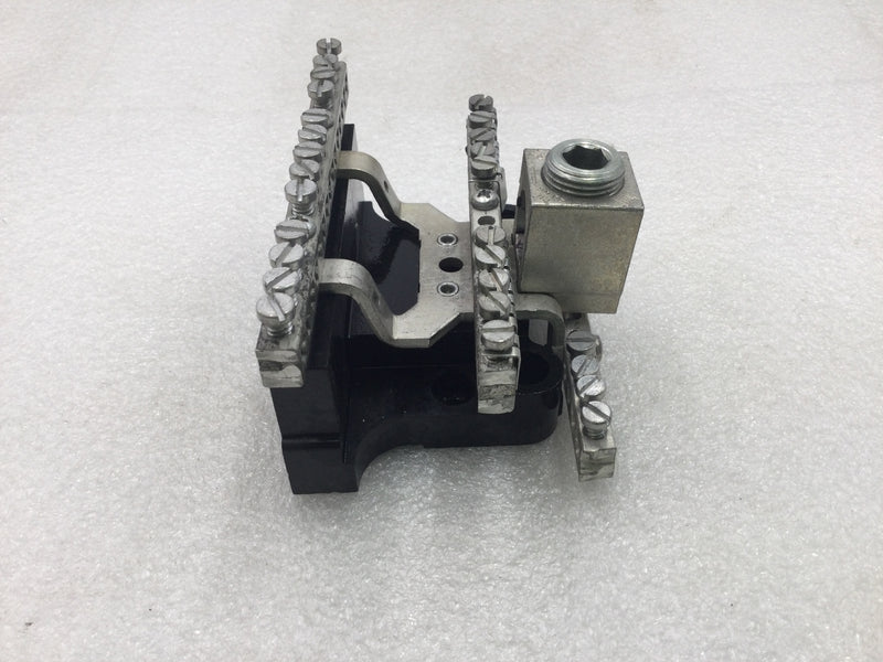 40 Position 4-14 AWG Triple Stack Neutral Grounding Bar 3 1/4" x 5"