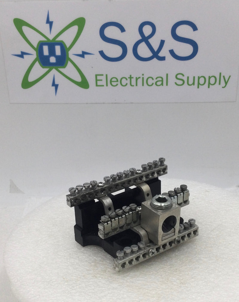 40 Position 4-14 AWG Triple Stack Neutral Grounding Bar 3 1/4" x 5"