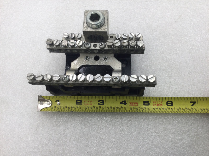 40 Position 4-14 AWG Triple Stack Neutral Grounding Bar 3 1/4" x 5"