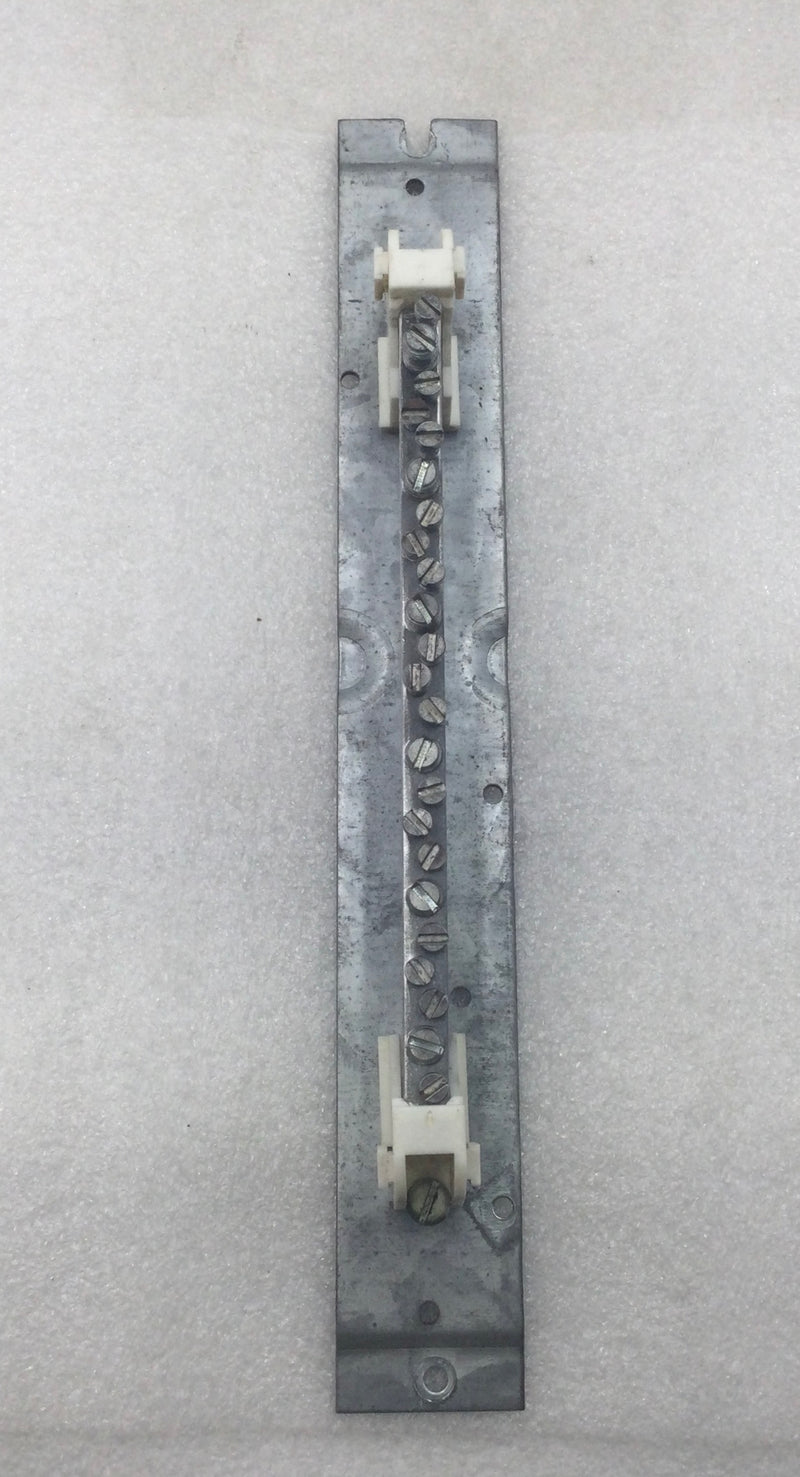 Murray 23 Position 6-14 AWG Neutral Isolated Grounding Bar 11 3/4" x 1 3/4"