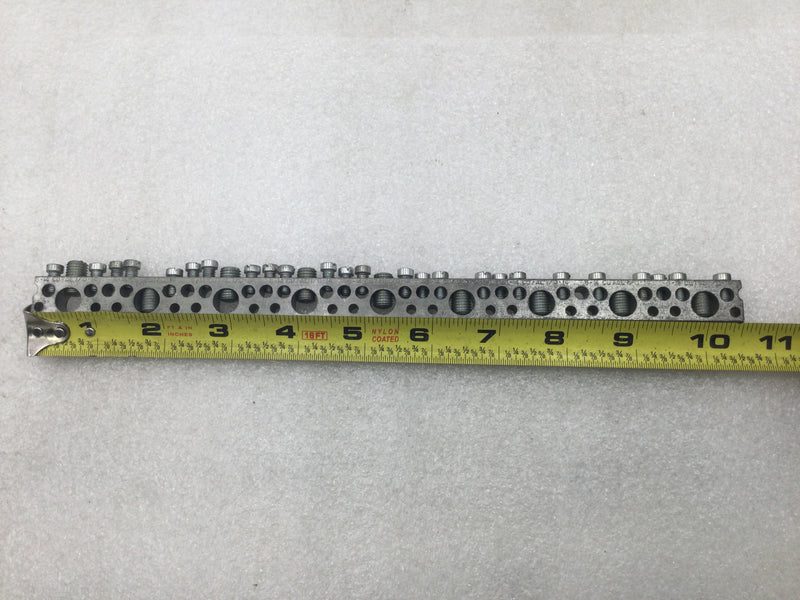 CMC SCB 1/0 35 Position 6-14 AWG Grounding Bar 10 1/2" x 7/8"