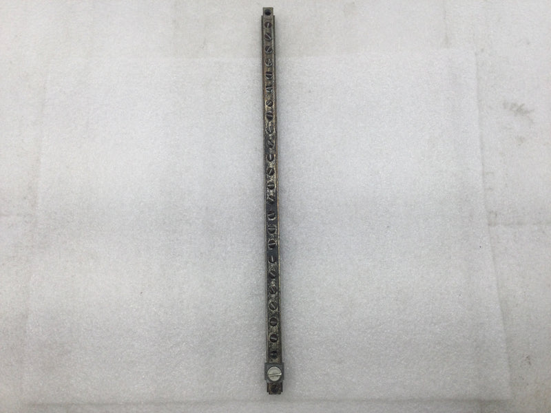 27 Position 4-14 AWG Grounding Bar w/Small Lug 13 1/2" x 1 3/8"