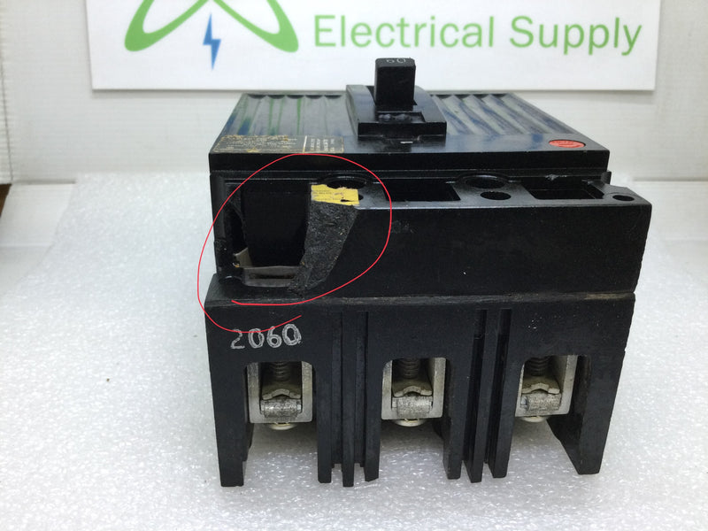 GE General Electric TEB132060 3 Pole 60 Amp 240VAC Type TEB Circuit Br
