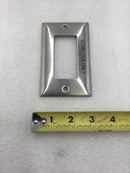 Hubbell S26 "Computer Only" Single Gang Decora/GFCI Device Wall Plate Stainless Steel (New)