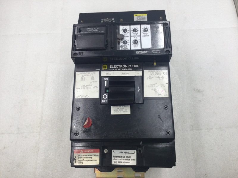 Square D LX36200 200 Amp 3 Pole 600V Circuit Breaker