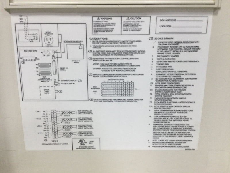 Trane Building Control Unit BMTS000AAB420A17000100 with Tracer Summit Blue Board 50100837