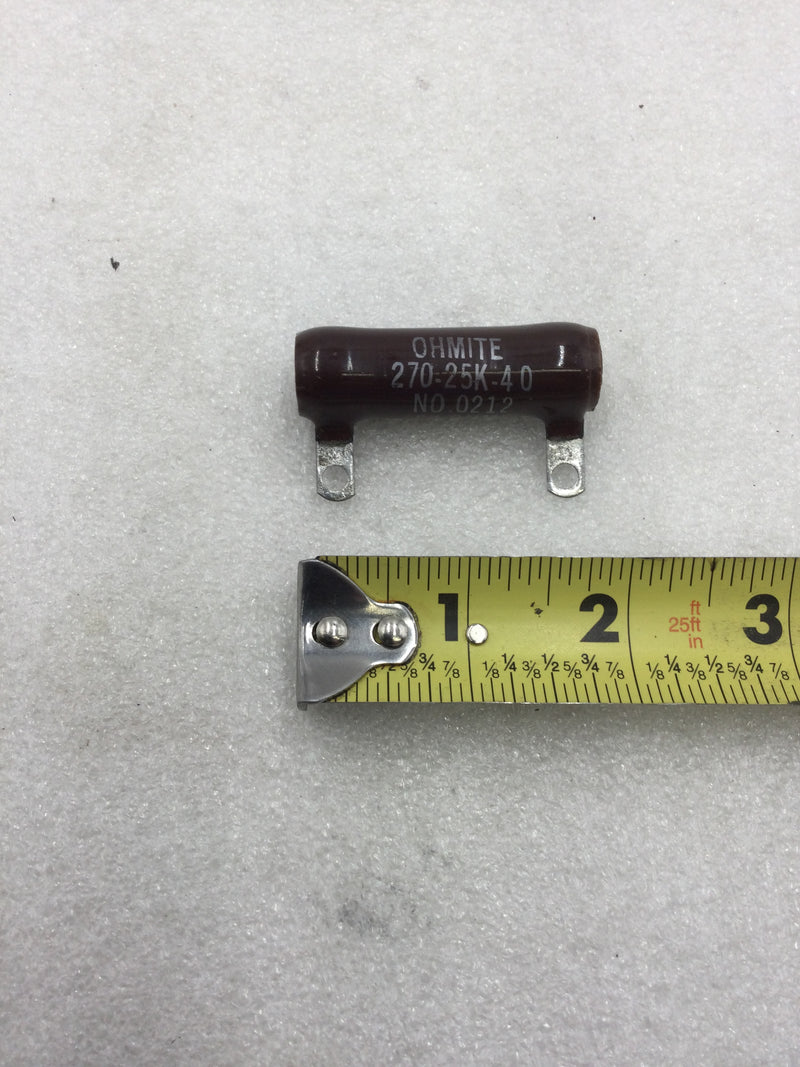 Resistor 5000 Ohmite Mfg. Co. 0212 25 Watt Vitreous Enameled 5000 Ohm Resistor