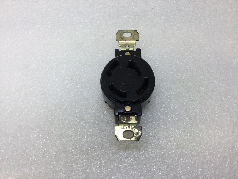 Leviton 10 Amp 600 V.A.C./20 Amp 250 V Locking Receptacle 4 Hole