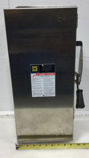 Square D HU363DS 100 Amp 3 Pole 600V Non-Fused Safety Switch Stainless Steel