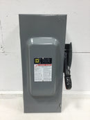 Square D H363 3 Pole 100 Amp 600vac Heavy Duty Fused Safety Switch Series E1
