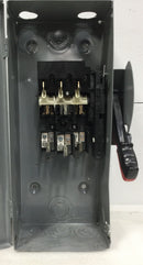 Square D H363 3 Pole 100 Amp 600vac Heavy Duty Fused Safety Switch Series E1
