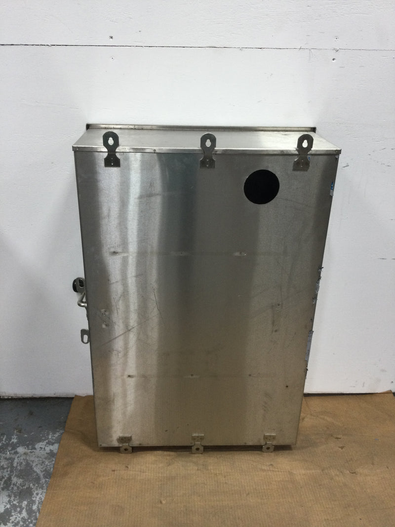 Square D 82345DS 400 Amp 3 Pole 600 VAC Double Throw Non-Fusible Stainless Steel Nema 4/4X Safety Switch