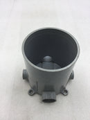 Carlon E971FBA 6" Round Concrete Floor Box with 2 3/4" and 2 1" Openings