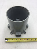 Carlon E971FBA 6" Round Concrete Floor Box with 2 3/4" and 2 1" Openings