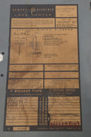 General Electric TM1010S/F 125 Amp 20 Space Dead Front w/Main 16 7/8" x 11 5/8"