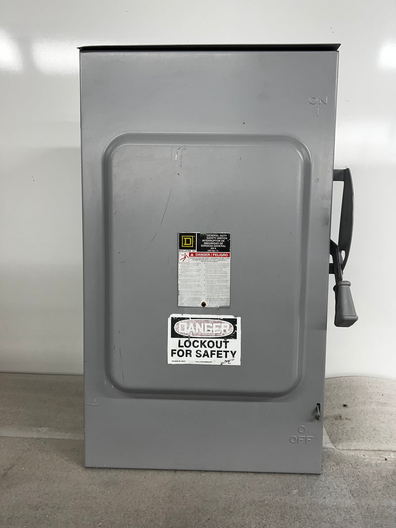 Square D D324NRB 3 Phase 200A 240VAC Fusible Nema3R Safety Switch/Disconnect