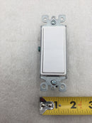 Leviton 5603-2W Decora Style 3-Way Rocker Switch in White 15 Amp 125 VAC