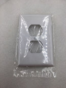 Eaton PJ8W-10-LW Single Gang Duplex Receptacle Plate in White