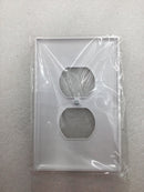 Eaton PJ8W-10-LW Single Gang Duplex Receptacle Plate in White