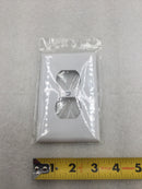 Eaton PJ8W-10-LW Single Gang Duplex Receptacle Plate in White