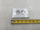 Eaton PJ8W-10-LW Single Gang Duplex Receptacle Plate in White