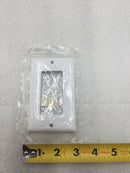 Eaton 2151W Single Gang Decora Style Device Wall Plate in White