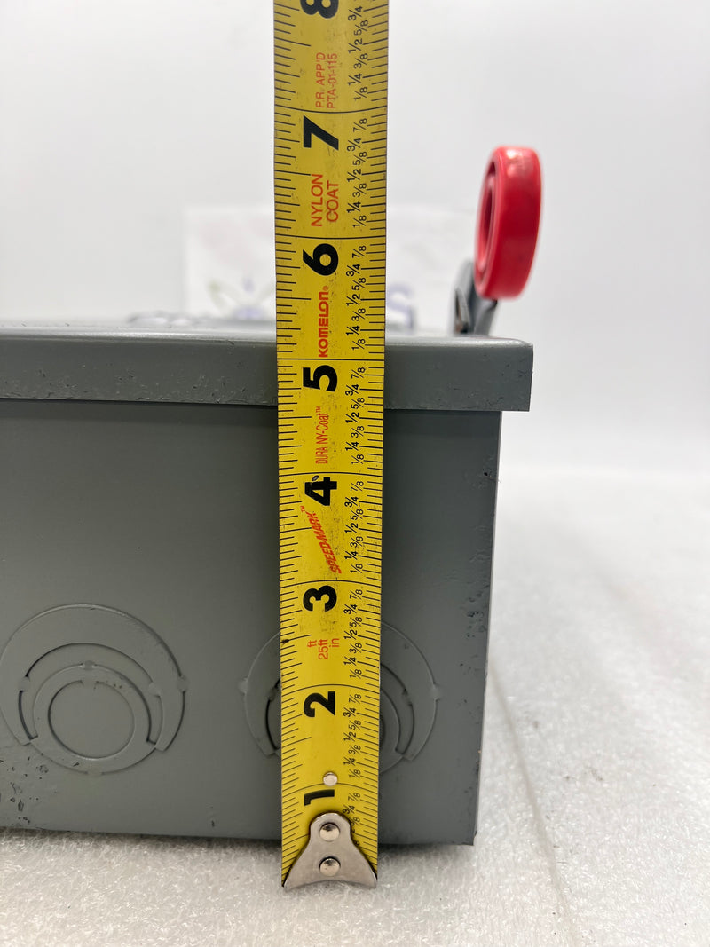 Eaton/CutlerHammer DH362FGK, 60A, 3 Pole, 600VAC, Fused, Nema1 Safety