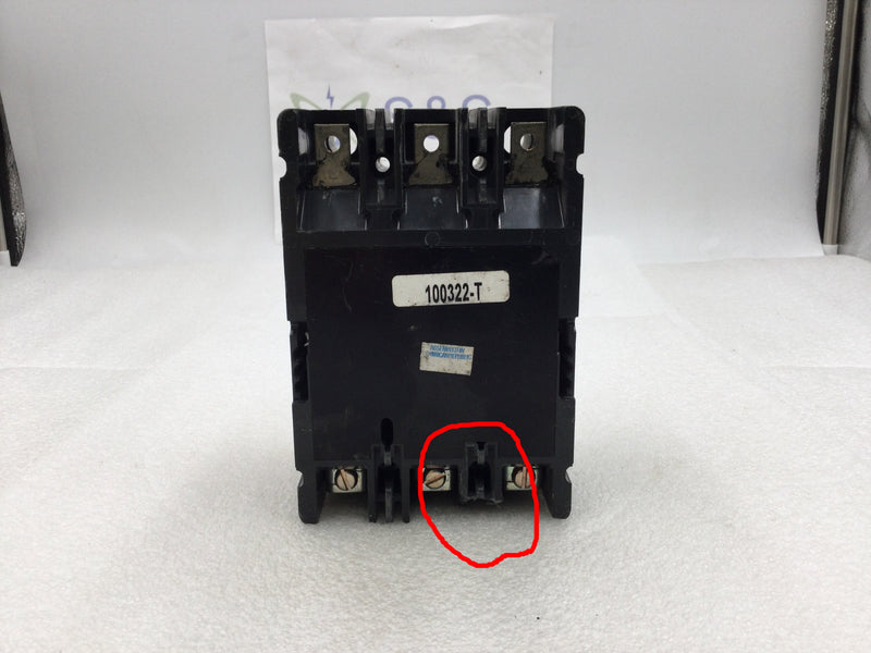 Eaton HFD3090 90 Amp 3 Pole 600 VAC 65k Red Label Circuit Breaker