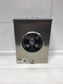 GE General Electric UAT-RS213C-FLGE 200 Amp 600 VAC Single Phase Nema 3R Meter Socket