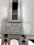 Westinghouse HFB3030 30 Amp 3 Pole 600V Circuit Breaker - Cosmetic Flaw