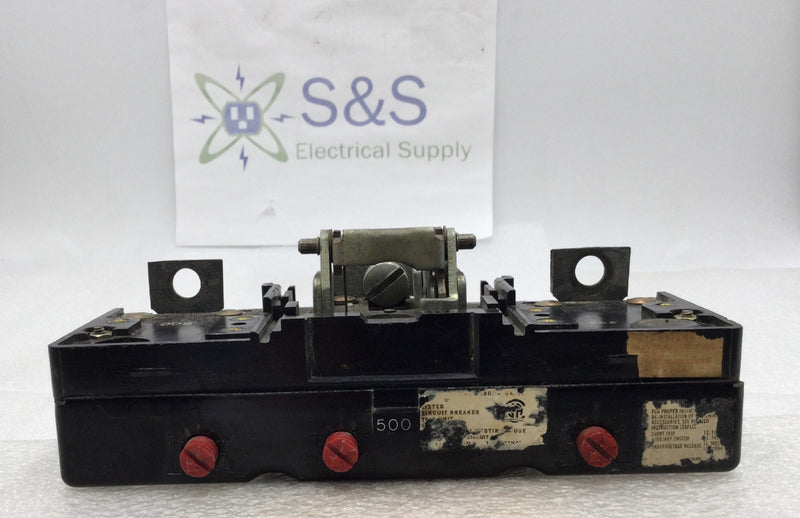 Westinghouse HLA3500T 500 Amp 3 Pole 600V Circuit Breaker Amp Trip Unit