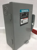 Siemens LF111NU 30 Amp Enclosed Switch 1 Pole 2 Wire 120VAC Plug Fused