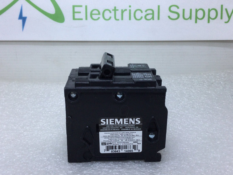 Siemens/ITE/Gould Q260 2 Pole 60 Amp 120/240VAC Type QP Circuit Breaker