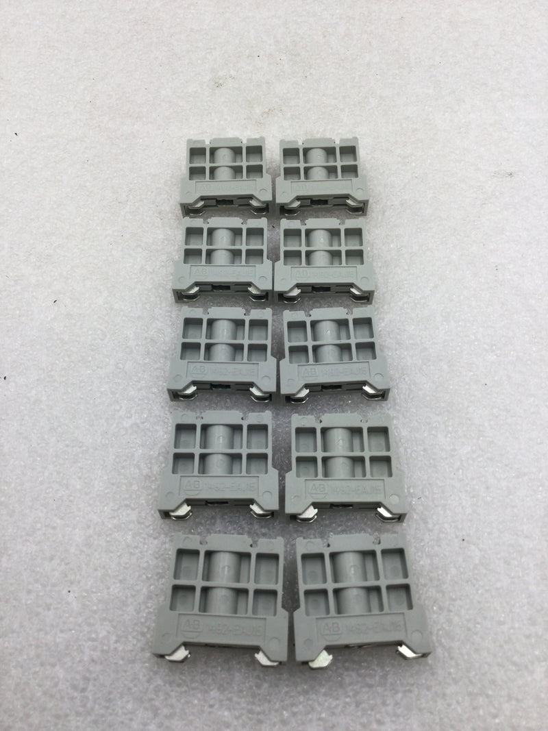 Lot of 10 Allen-Bradley 1492-EAJ15 Gray Terminal Block End Anchor